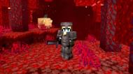 A player fully encased in Netherite armor (Image via Mojang)